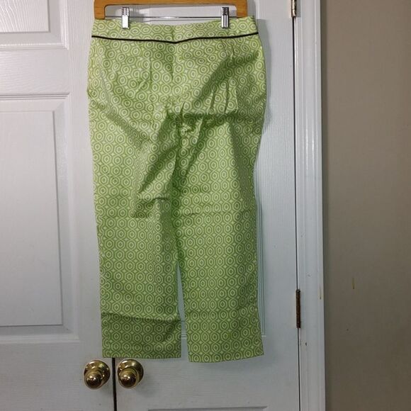 Island Republic lime green white cropped capris  Sz 4 - Picture 4 of 5